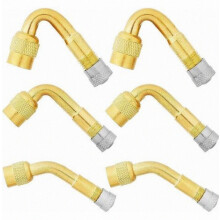 6 extensiones de válvula de neumático, adaptador de válvula angular de 45, 90 y 135 grados para coche, camión, motocicleta, bicicleta y scoo