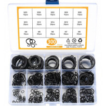 Kit de 300 anillos de retención externos, surtido de anillos de retención E-Clip para ejes, anillo de seguridad M4-M28