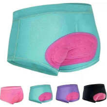 (S, Blue) Women's Equestrian Underwear, Padded, Polyester, Pink Black Blue Purple, S-2XL