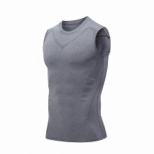 (3XL, Grey 1) Men's Ionic Shaping Vest, Breathable Ice Silk Slimming Waist Trainer for Body Shaping