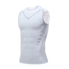 (3XL, White 1) Ionic Shaping Vest, Comfortable And Breathable Ice-silk Fabric For Men To Build A Body, Ionic Shaping Vest For Adult Men
