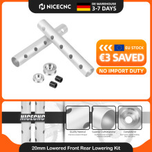 NICECNC etu- ja takajousituksen madallussarja 20 mm, KTM EXC/EXC-F/XW-F/XCF-W ja Husqvarna TE/FE 2024-2025
