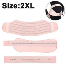 (XXL, Shrimp mesh) Maternity Belly Band Abdominal Binder, Breathable Pregnancy Support Be