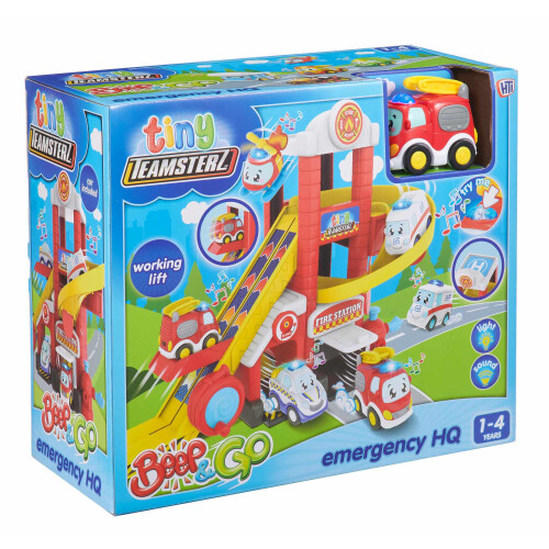 Tiny Teamsterz Beep & Go Notfallzentrale Feuerwehrwache