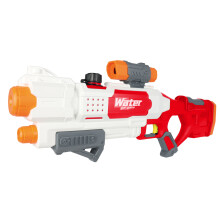 Wasserpistole mit Doppeldüse und 650-ml-Tank, rot, 67 cm, Pumpmechanismus