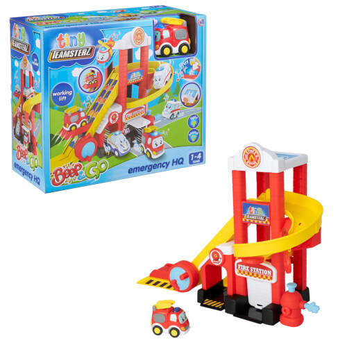 Tiny Teamsterz Beep & Go Notfallzentrale Feuerwehrwache 1