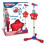 Bontempi Drahtloses Bühnenmikrofon mit verstellbarem Stativ, Blau/Rot 2