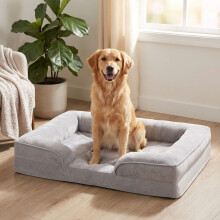 Orthopädisches Hundebett aus Memory-Schaum, Größe L mit Seitenpolster