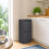 3-Kammer-Abfalleimer 40 l mit Kippfunktion, Anthrazit, Wandmontage 1
