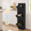 Abfalltrennsystem 3 x 18 l mit Kippfunktion, Schwarz, Wandmontage 6