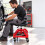 Sgabello da officina con schienale e sollevamento a gas, altezza 50–65 cm 1