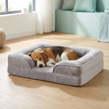 Orthopädisches Hundebett aus Memory-Schaum, Größe M mit Seitenpolster
