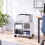 Supporto mobile per stampante con rotelle e 3 scomparti, bianco 1