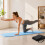Faltbare Yogamatte, 6 mm dick, mit Tragetasche, 61 x 183 cm, Hellblau 3