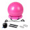 Palla da ginnastica da 65 cm con supporto, elastici di resistenza e pompa, rosa 10