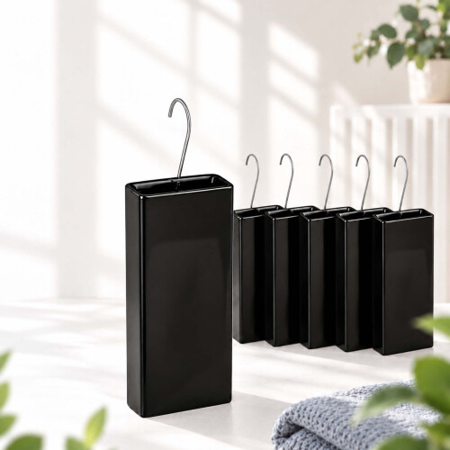 Keramik-Luftbefeuchter-Set mit 6 Haken, 400 ml, Schwarz 2