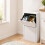 3-Kammer-Abfalleimer 40 l mit Kippfunktion, Anthrazit, Wandmontage 6