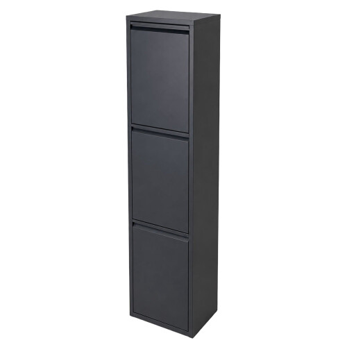 Abfalltrennsystem 3 x 18 l mit Kippfunktion, Anthrazit, Wandmontage 1