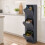 Abfalltrennsystem 3 x 18 l mit Kippfunktion, Anthrazit, Wandmontage 6