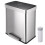 2-Kammer-Treteimer (2 x 30 l) mit Soft-Close-Deckel, silberfarben 2