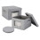 Set di 2 scatole porta piatti con 24 inserti in feltro, colore grigio 2