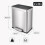2-Kammer-Treteimer (2 x 30 l) mit Soft-Close-Deckel, silberfarben 4