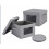 Set di 2 scatole porta piatti con 24 inserti in feltro, colore grigio 10