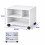 Supporto mobile per stampante con rotelle e 3 scomparti, bianco 4