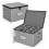 Scatola porta bicchieri per 12 bicchieri con divisori, set da 2, grigia 2