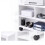 Supporto mobile per stampante con rotelle e 3 scomparti, bianco 9