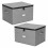 Scatola porta bicchieri per 12 bicchieri con divisori, set da 2, grigia 10