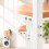 Mobile per lavatrice con 2 scomparti, 170 cm, legno chiaro/bianco 9
