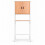 Mobile per lavatrice con 2 scomparti, 170 cm, legno chiaro/bianco 10