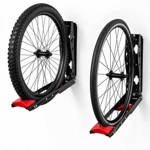 Supporto verticale girevole da parete per bicicletta, set da 2 2