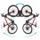 Supporto verticale girevole da parete per bicicletta, set da 2 6