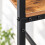 Mobile per lavatrice con 2 scomparti, 170 cm, marrone rustico/nero 9