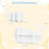 Costway 2 Pieces Whale Floating Shelves Wall Mounted Storage Display Rack 3