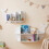 Costway 2 Pieces Whale Floating Shelves Wall Mounted Storage Display Rack 4