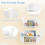 Costway 2 Pieces Whale Floating Shelves Wall Mounted Storage Display Rack 5