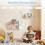 Costway 2 Pieces Whale Floating Shelves Wall Mounted Storage Display Rack 6