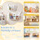 Costway 2 Pieces Whale Floating Shelves Wall Mounted Storage Display Rack 8