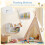 Costway 2 Pieces Whale Floating Shelves Wall Mounted Storage Display Rack 10