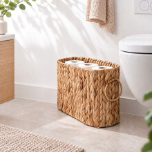 Toilettenpapierhalter aus Wasserhyazinthe für 6 Rollen, oval