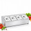 Set di contenitori per ingredienti con 4 ciotole GN 1/6 e coperchi 5