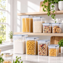 Vorratsdosen-Set mit Klickverschlussdeckeln, 11-teilig, luftdicht, stapelbar