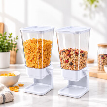 Müslispender-Set, 2er-Set, je 5.5 l, Portionskontrolle, Weiß