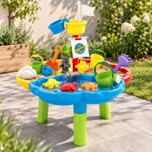 Piraten-Wasserspieltisch für Kinder mit 3 Fächern und 25-teiligem Zubehörset