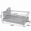Scolapiatti con beccuccio girevole e portaposate, grigio, larghezza 43 cm 4