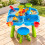 Tavolo da gioco acquatico per bambini con sgabello e 4 scomparti 1