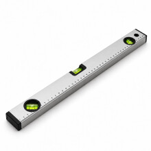 Set di 3 livelle a bolla, da 40, 60 e 100 cm, in alluminio – con fiale da 0